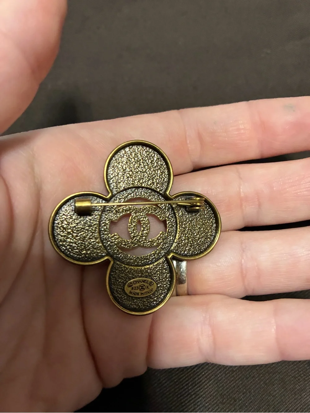 Antique Gold Floral Brooch